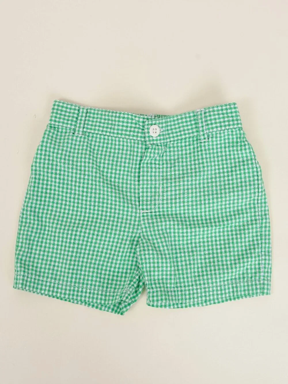 Ralph Lauren Green White Cotton Gingham Check Shorts Baby Boys 9M